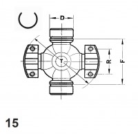 Type 15 - 2 Wing & 2 Int Snap Ring 